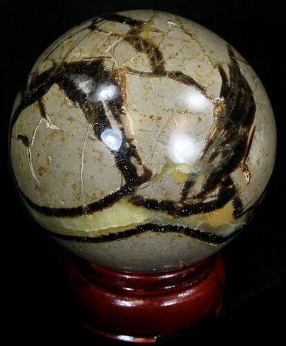 Beautiful Polished Septarian Sphere #32018